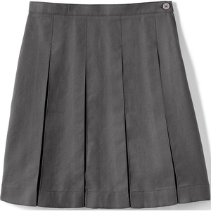 image:imageLands End School Uniform Girls Solid Box Pleat Skirt Below the KneeGray