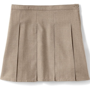 image:imageLands End School Uniform Girls Solid Box Pleat Skirt Top of KneeKhaki