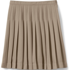 image:imageLands End School Uniform Girls Solid Pleated Skirt Below the KneeKhaki