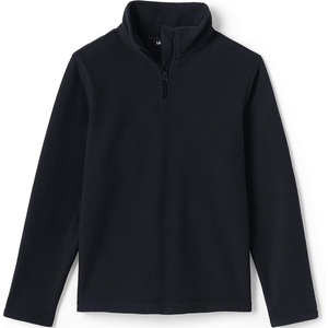 image:imageLands End School Uniform Kids Lightweight Fleece Quarter Zip PulloverBlack