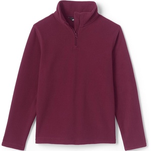 image:imageLands End School Uniform Kids Lightweight Fleece Quarter Zip PulloverBurgundy