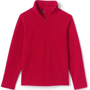 image:imageLands End School Uniform Kids Lightweight Fleece Quarter Zip PulloverRed