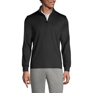 image:imageLands End School Uniform Mens Quarter Zip PulloverBlack