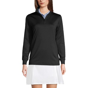 image:imageLands End School Uniform Womens Quarter Zip PulloverBlack