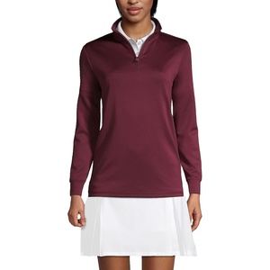 image:imageLands End School Uniform Womens Quarter Zip PulloverBurgundy