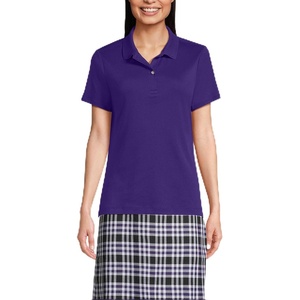 image:imageLands End School Uniform Womens Short Sleeve Feminine Fit Interlock Polo ShirtDeep Purple