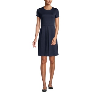 image:imageLands End School Uniform Womens Short Sleeve Ponte DressClassic Navy