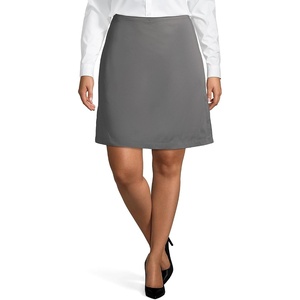 image:imageLands End School Uniform Young Womens Blend Chino Skort Top of KneeArctic Gray