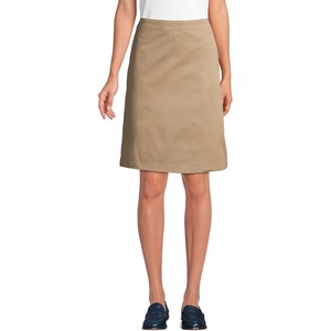 image:imageLands End School Uniform Young Womens Blend Chino Skort Top of KneeKhaki