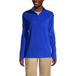 image:imageLands End School Uniform Young Womens Lightweight Fleece Quarter Zip PulloverCobalt