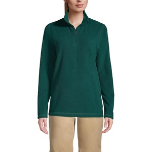 image:imageLands End School Uniform Young Womens Lightweight Fleece Quarter Zip PulloverEvergreen
