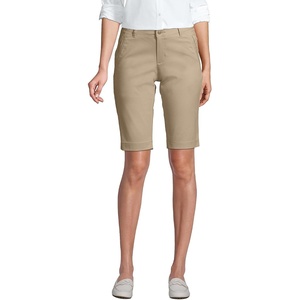 image:imageLands End School Uniform Young Womens Stretch Chino Bermuda ShortsKhaki