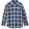 image:imageLands End Boys Button Down Poplin ShirtFiery RedBlue Plaid