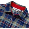 image:imageLands End Boys Button Down Poplin ShirtFiery RedBlue Plaid