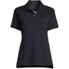 image:imageLands End Essentials Womens Short Sleeve All Day Comfort Polo Shirt  100 Cotton Wont Shrink Pill FadeBlack
