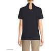 image:imageLands End Essentials Womens Short Sleeve All Day Comfort Polo Shirt  100 Cotton Wont Shrink Pill FadeBlack