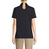 image:imageLands End Essentials Womens Short Sleeve All Day Comfort Polo Shirt  100 Cotton Wont Shrink Pill FadeBlack