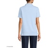 image:imageLands End Essentials Womens Short Sleeve All Day Comfort Polo Shirt  100 Cotton Wont Shrink Pill FadeBlue