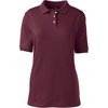 image:imageLands End Essentials Womens Short Sleeve All Day Comfort Polo Shirt  100 Cotton Wont Shrink Pill FadeBurgundy