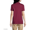 image:imageLands End Essentials Womens Short Sleeve All Day Comfort Polo Shirt  100 Cotton Wont Shrink Pill FadeBurgundy