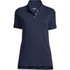 image:imageLands End Essentials Womens Short Sleeve All Day Comfort Polo Shirt  100 Cotton Wont Shrink Pill FadeClassic Navy