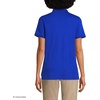 image:imageLands End Essentials Womens Short Sleeve All Day Comfort Polo Shirt  100 Cotton Wont Shrink Pill FadeCobalt