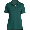 image:imageLands End Essentials Womens Short Sleeve All Day Comfort Polo Shirt  100 Cotton Wont Shrink Pill FadeEvergreen