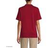 image:imageLands End Essentials Womens Short Sleeve All Day Comfort Polo Shirt  100 Cotton Wont Shrink Pill FadeGarnet
