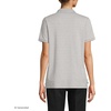 image:imageLands End Essentials Womens Short Sleeve All Day Comfort Polo Shirt  100 Cotton Wont Shrink Pill FadeGray Heather