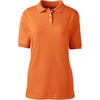image:imageLands End Essentials Womens Short Sleeve All Day Comfort Polo Shirt  100 Cotton Wont Shrink Pill FadeOrange Spice