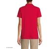 image:imageLands End Essentials Womens Short Sleeve All Day Comfort Polo Shirt  100 Cotton Wont Shrink Pill FadeRed