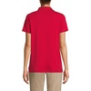 image:imageLands End Essentials Womens Short Sleeve All Day Comfort Polo Shirt  100 Cotton Wont Shrink Pill FadeRed