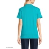 image:imageLands End Essentials Womens Short Sleeve All Day Comfort Polo Shirt  100 Cotton Wont Shrink Pill FadeTeal Breeze