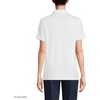 image:imageLands End Essentials Womens Short Sleeve All Day Comfort Polo Shirt  100 Cotton Wont Shrink Pill FadeWhite