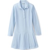 image:imageLands End Girls Long Sleeve Mesh Pleated Polo DressBlue