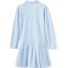 image:imageLands End Girls Long Sleeve Mesh Pleated Polo DressBlue