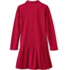 image:imageLands End Girls Long Sleeve Mesh Pleated Polo DressRed