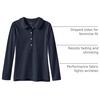 image:imageLands End Girls Long Sleeve Peter Pan Collar Polo ShirtClassic Navy