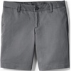 image:imageLands End Girls Plain Front Blend Chino ShortsArctic Gray