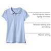 image:imageLands End Girls Short Sleeve Peter Pan Collar Polo ShirtBlue
