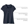 image:imageLands End Girls Short Sleeve Peter Pan Collar Polo ShirtClassic Navy