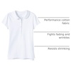 image:imageLands End Girls Short Sleeve Peter Pan Collar Polo ShirtWhite