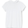 image:imageLands End Girls Short Sleeve Ruffled Peter Pan Collar Knit ShirtWhite