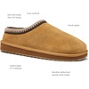 image:imageLands End Hearth Warm Fuzzy Mens Slippers Indoor Outdoor Fur Lined Suede House Slippers for Men Size 7 to 15 Black or Brown House ShoesTanTan