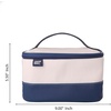 image:imageLands End Large Makeup Bag Train Case with 2 100 ML Plastic Travel  Bottles SoftSided Cosmetic Travel Bag NavyNavy