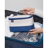 image:imageLands End Large Makeup Bag Train Case with 2 100 ML Plastic Travel  Bottles SoftSided Cosmetic Travel Bag NavyNavy