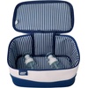 image:imageLands End Large Makeup Bag Train Case with 2 100 ML Plastic Travel  Bottles SoftSided Cosmetic Travel Bag NavyNavy