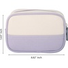 image:imageLands End Medium Rectangular Dopp Kit for Travel Navy M  Striped Canvas Toiletry Bag with Top ZipLilac