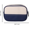 image:imageLands End Medium Rectangular Dopp Kit for Travel Navy M  Striped Canvas Toiletry Bag with Top ZipNavy