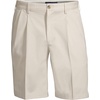 image:imageLands End Mens Comfort Waist Pleated 9 No Iron Chino ShortsLight Stone